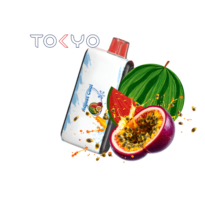 Tokyo Adjust Cool 50k Passion Fruit Watermelon Disposble باشون فروت بطيخ